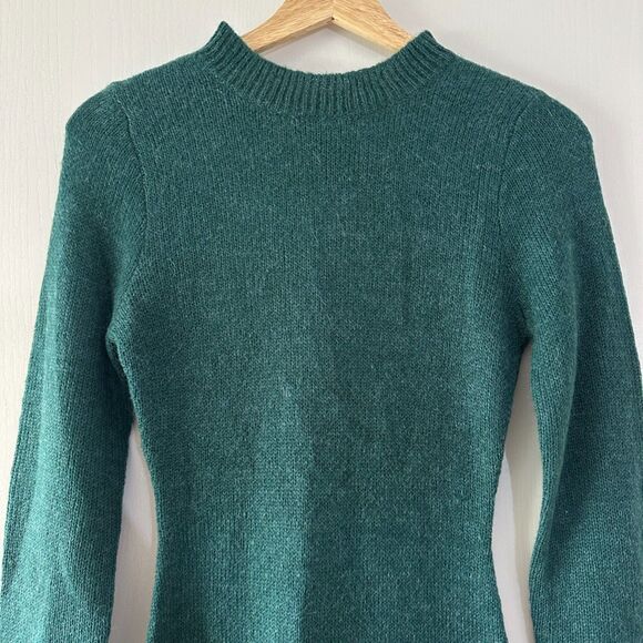 Atoir Womens Mohair Cut Out Back Miaa Sweater Mini Dress Emerald Green Sz XS NWT - Picture 3 of 8